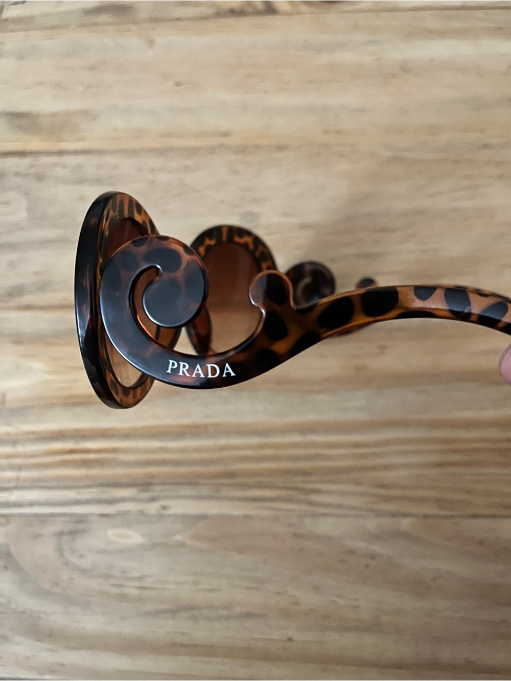 Prada Swirl Temple Sunglasses - Brown